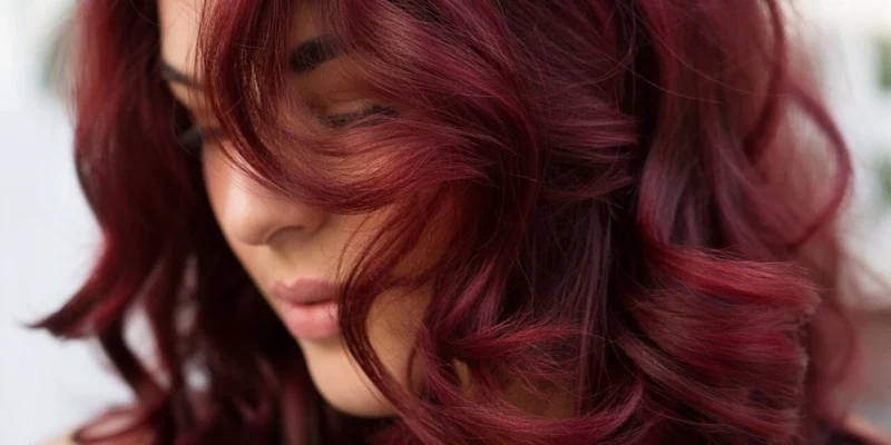 Burgundy hair color